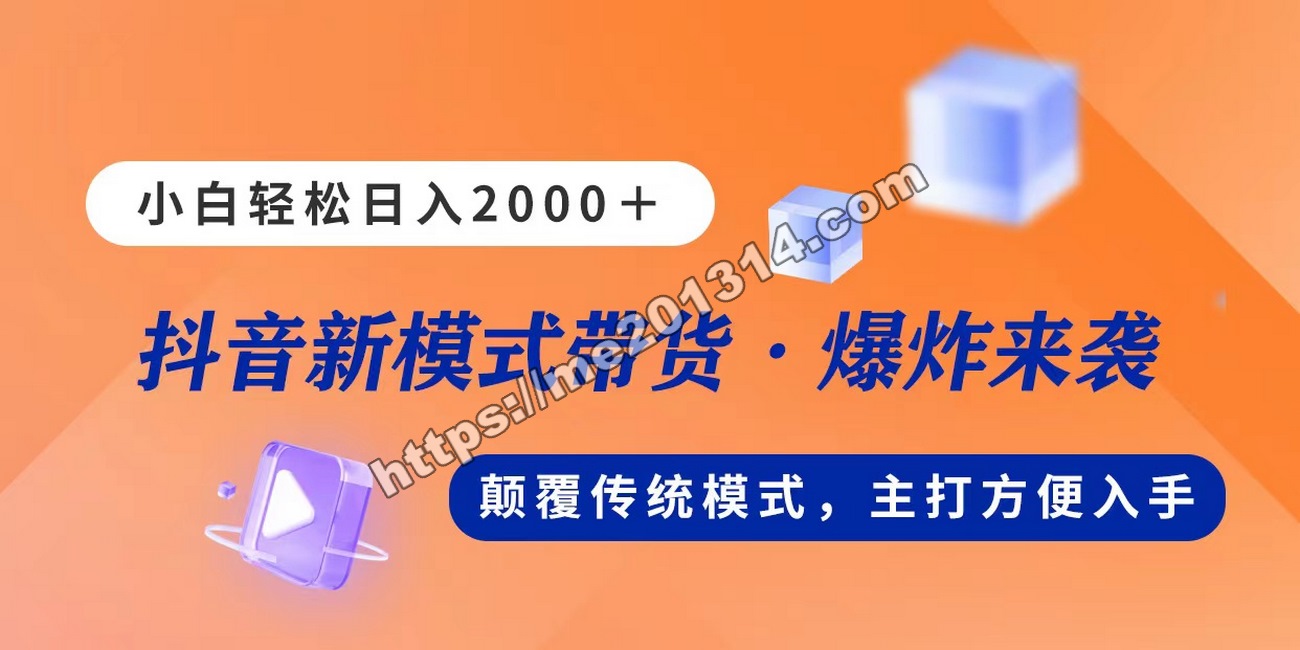 新模式直播带货，日入2000，不出镜不露脸，小白轻松上手-我爱你一生一世